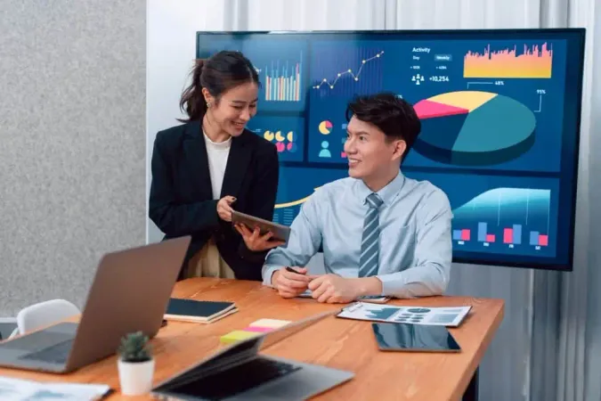 Business Team Financial Data Analysis Meeting Report Paper Harmony Office 2 X - Applied Investment & Finance Analyst study guide