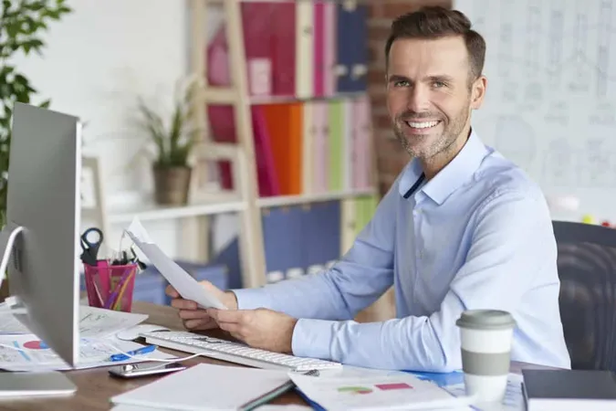Portrait Man Working Computer X - American Marketing Association Certification study guide