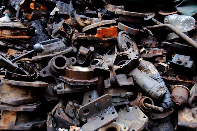 Full Frame Shot Junkyard X - Certified Automotive Recycler study guide