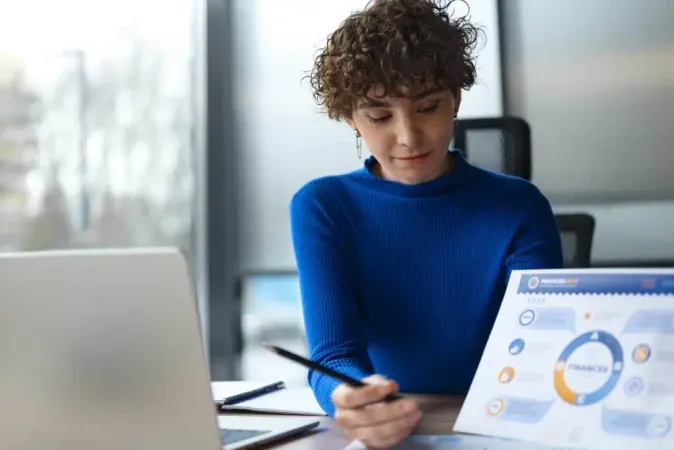 Person Office Analyzing Checking Finance Graphs 3 X - Certified Business Data Analyst study guide