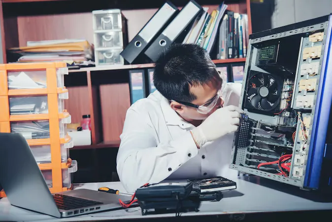 Technician Repairing Computer Computer Hardware Repairing Upgrade Technology 1 - Certified Computer Examiner study guide