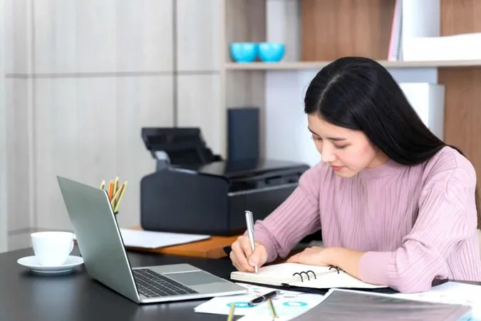 Lifestyle Beautiful Asian Business Young Woman Using Laptop Computer Office Desk X - Canadian Investment Funds Course study guide