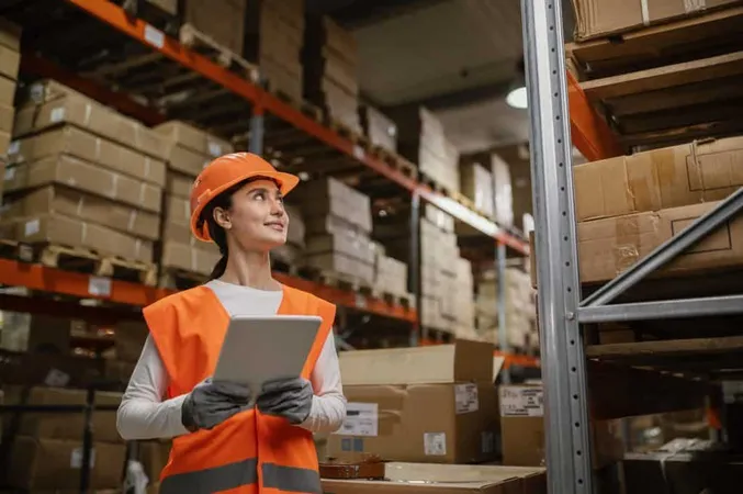 Woman Safety Equipment Working X - Certified Logistics Associate study guide
