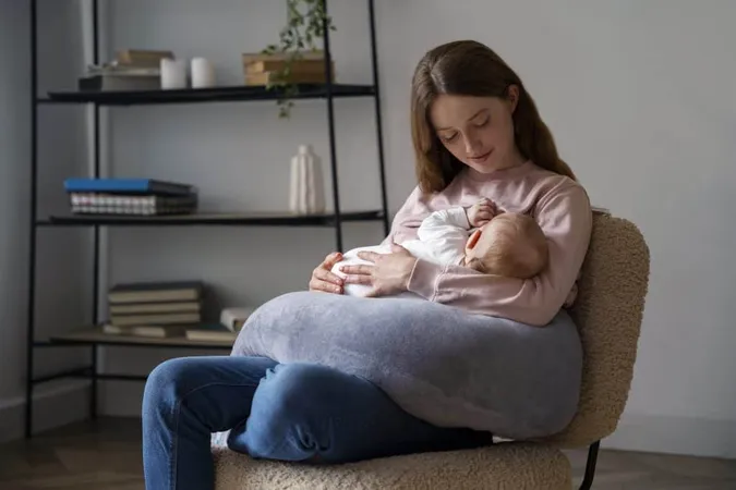 Side View Mother With Cute Newborn 1 X - Certified Lactation Educator study guide