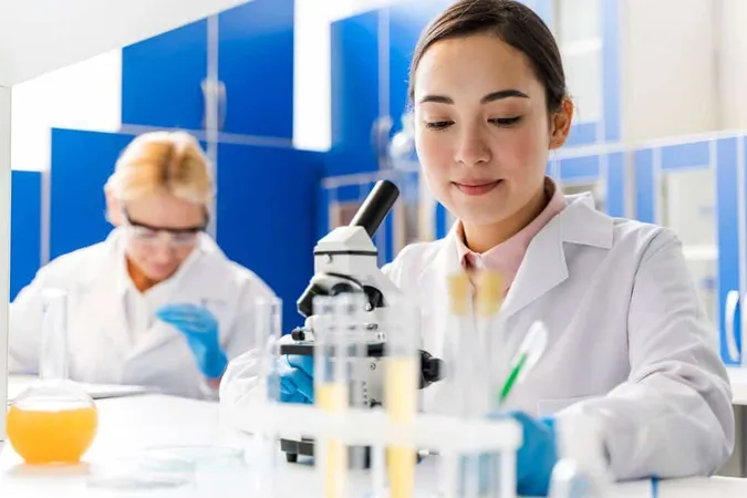 Front View Female Scientists Laboratory 23 - Clinical Laboratory Technologist Certification study guide