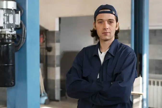 Portrait Male Car Mechanic Car Repair Shop X - Certified Custodial Technician study guide