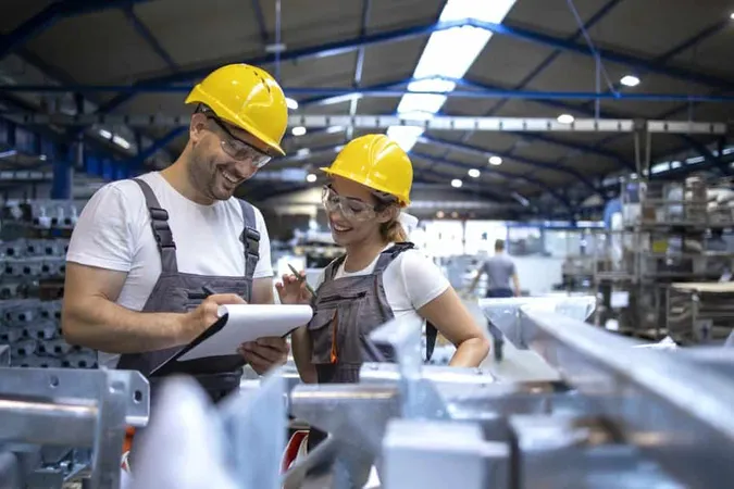 Factory Workers Analyzing Production Results Large Industrial Hall X - Certified Manufacturing Specialist study guide