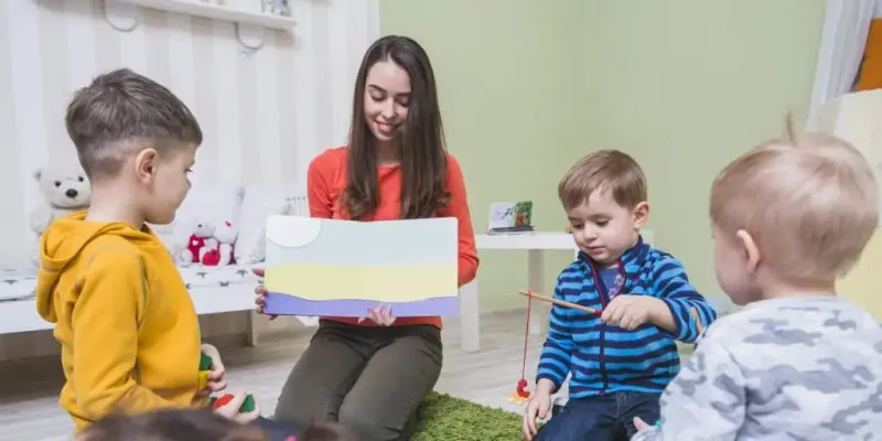 Woman Showing Colored Picture X - Certified Nanny Educator study guide