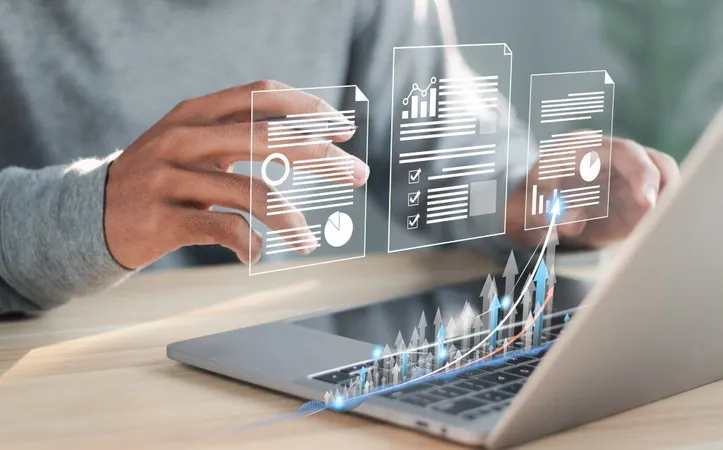 Businessman Analyzing Sales Data Graph Growth Strategy Modern Interface Icons Digital Online Marketing Solution Analysis Development Global Network Connectivity X - Certified Process Specialist study guide