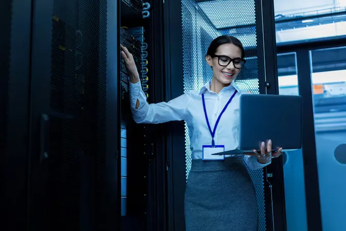 Amazing Day Happy Beautiful Woman Working Server Cabinet Holding Her Laptop 1 - ASQ Certified Quality Improvement Associate study guide