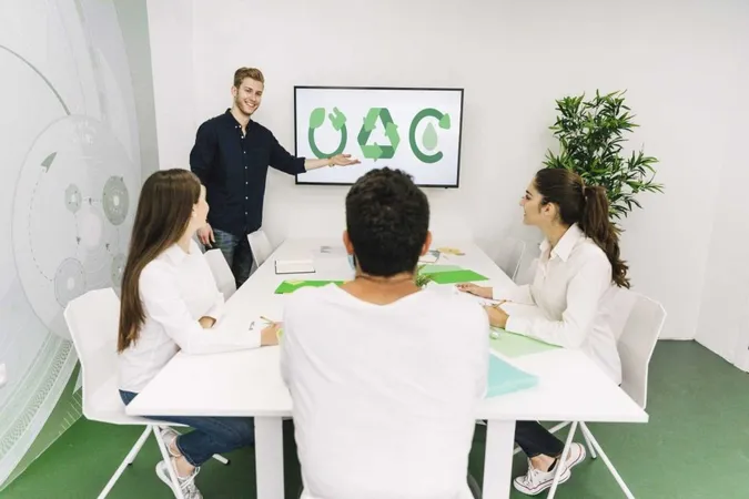 Happy Businesswoman Giving Presentation Natural Resources His Colleagues X - Environmental Compliance Inspector study guide