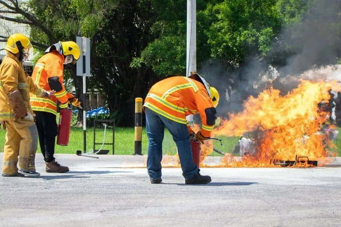 Firefighter Traininginstructor Training How Use Fire Hose Extinguisher Fighting Fire X - Certificate of Fitness for Fire Guard for Torch Operations study guide