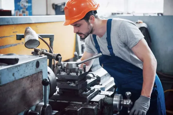 Portrait Young Worker Hard Hat L - Industrial Technology Maintenance Certification study guide