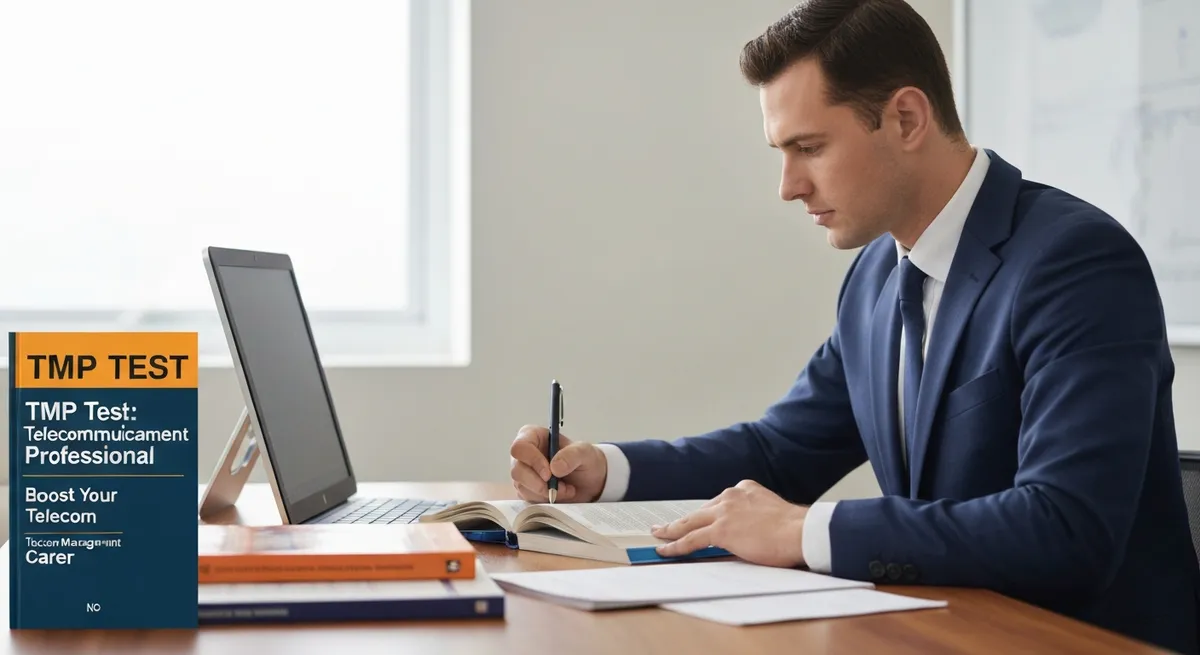 Woman Using Laptop Near Communication Tower Wireless Digital Data Blue Sky - Telecommunications Management Professional study guide
